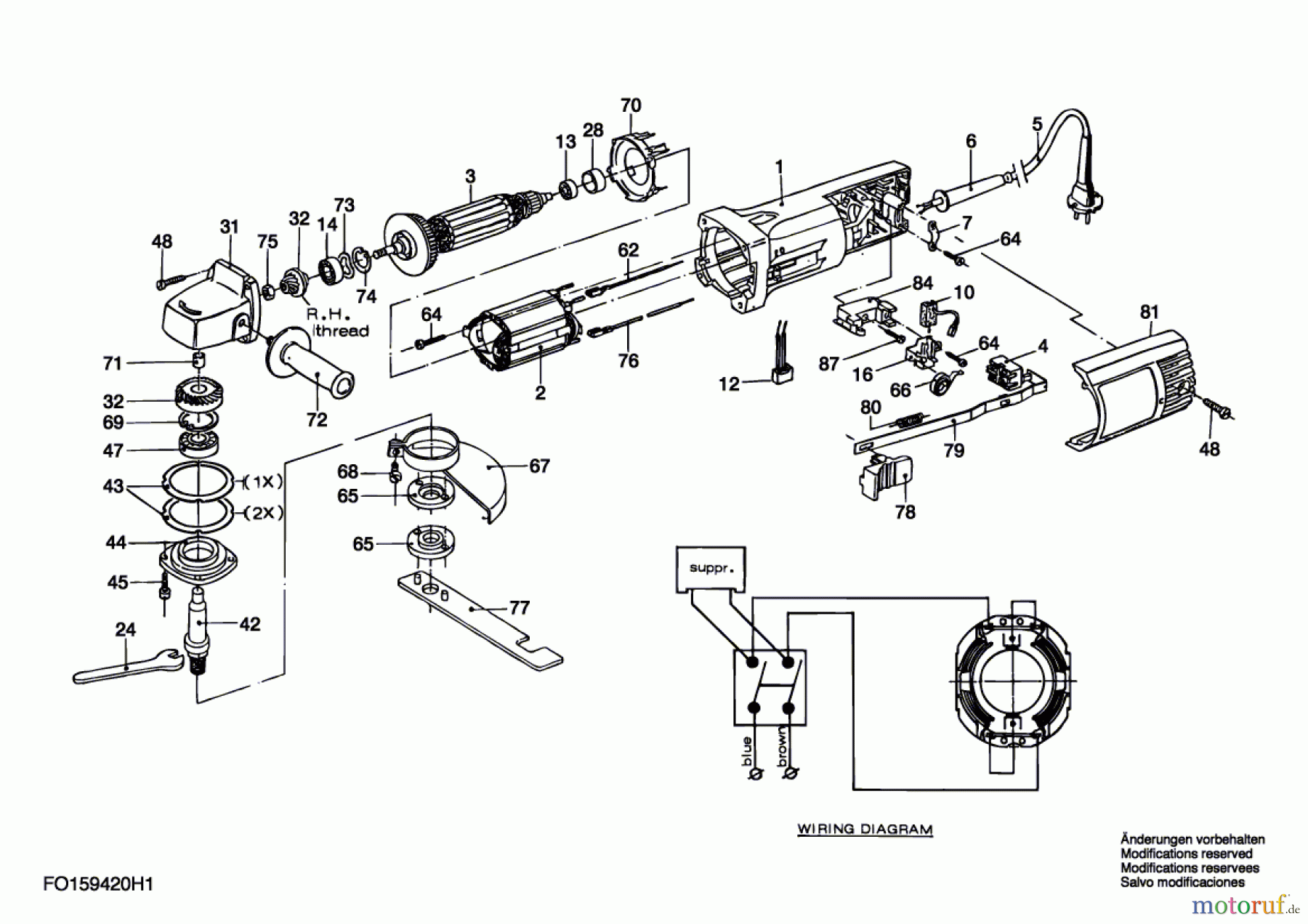  Bosch Werkzeug Winkelschleifer 9420 Seite 1