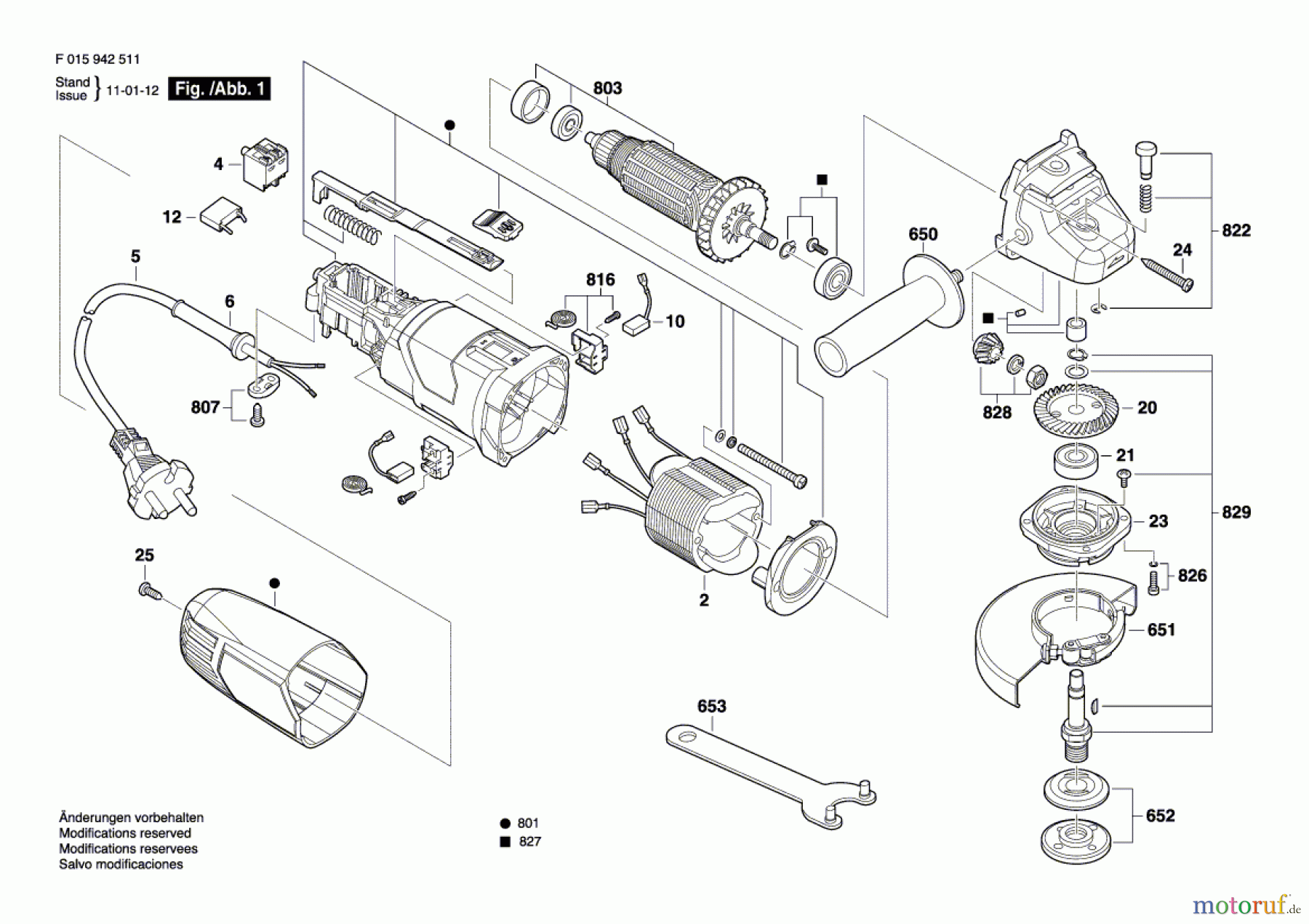  Bosch Werkzeug Winkelschleifer 9425 Seite 1