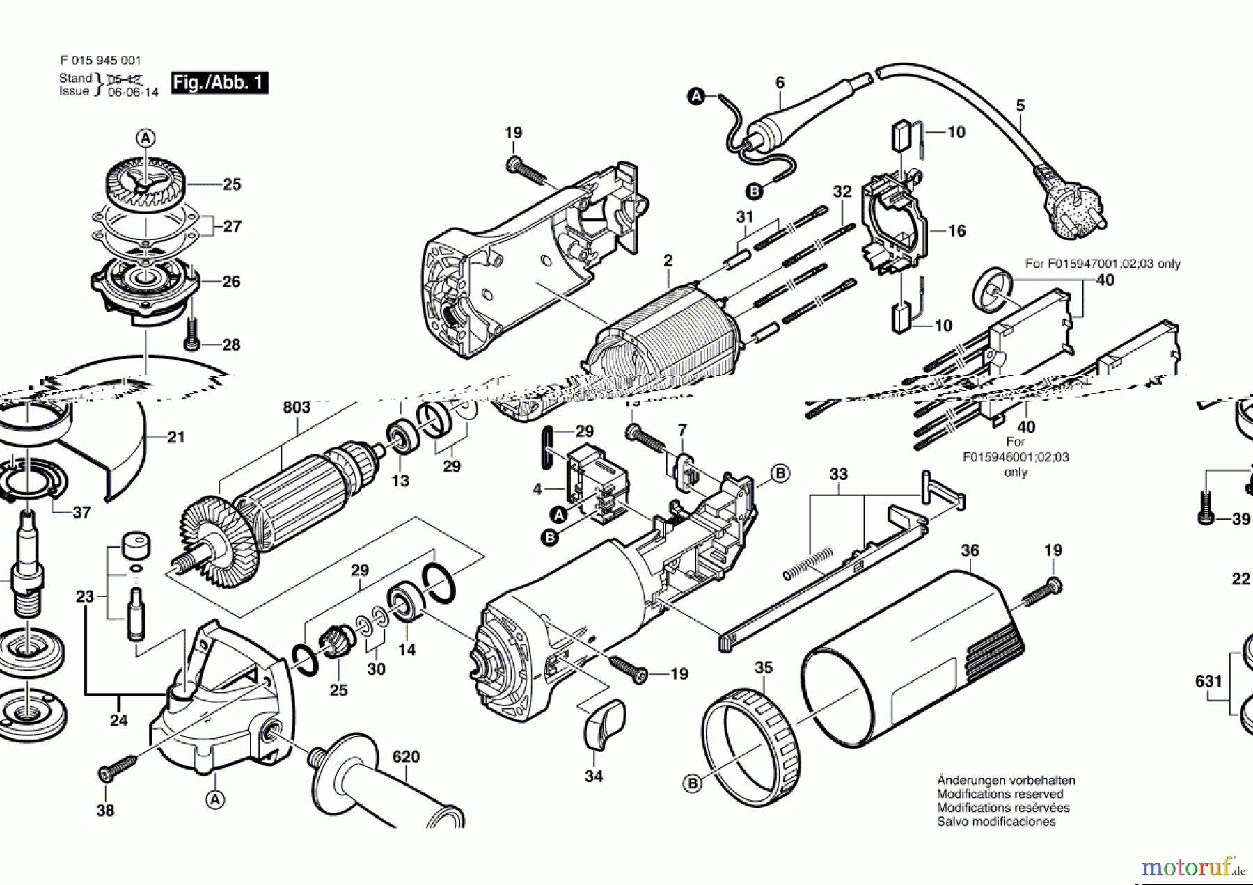  Bosch Werkzeug Winkelschleifer 9460 Seite 1