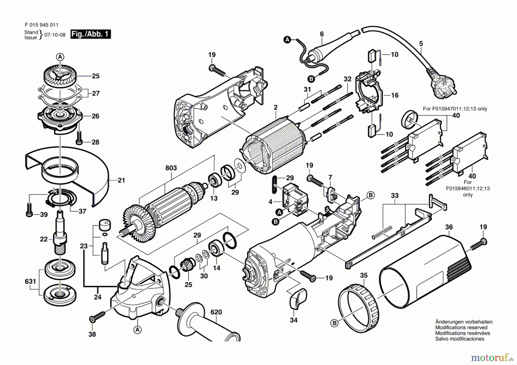  Bosch Werkzeug Winkelschleifer 9450 Seite 1