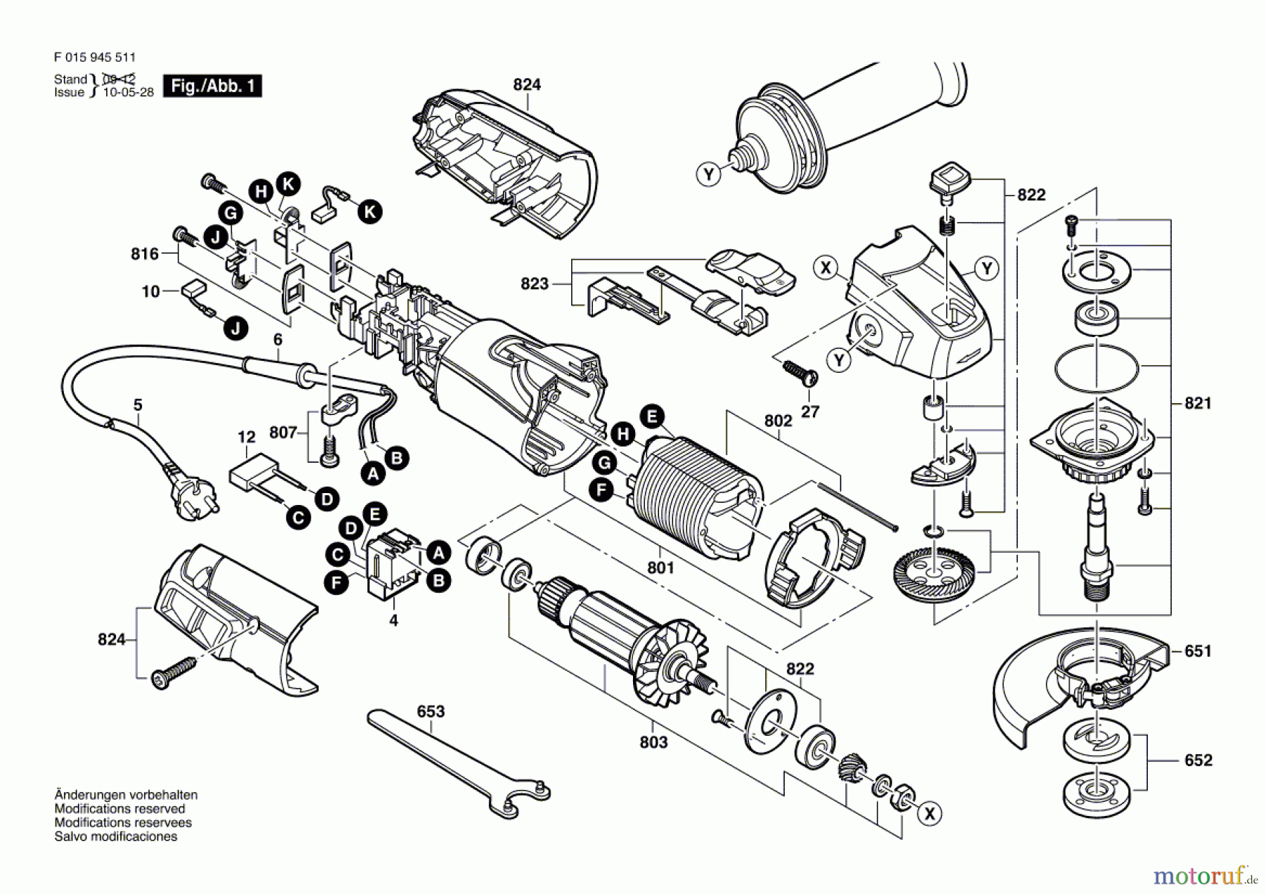  Bosch Werkzeug Winkelschleifer 9455 Seite 1
