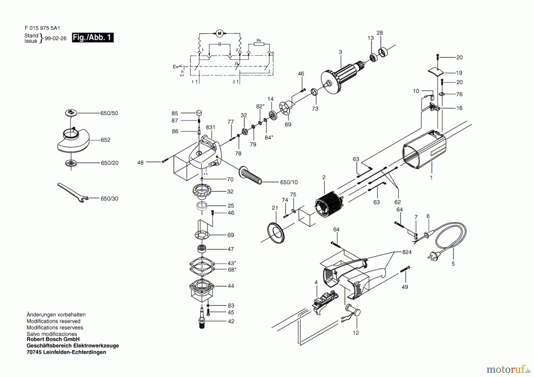  Bosch Werkzeug Winkelschleifer 9755 Seite 1