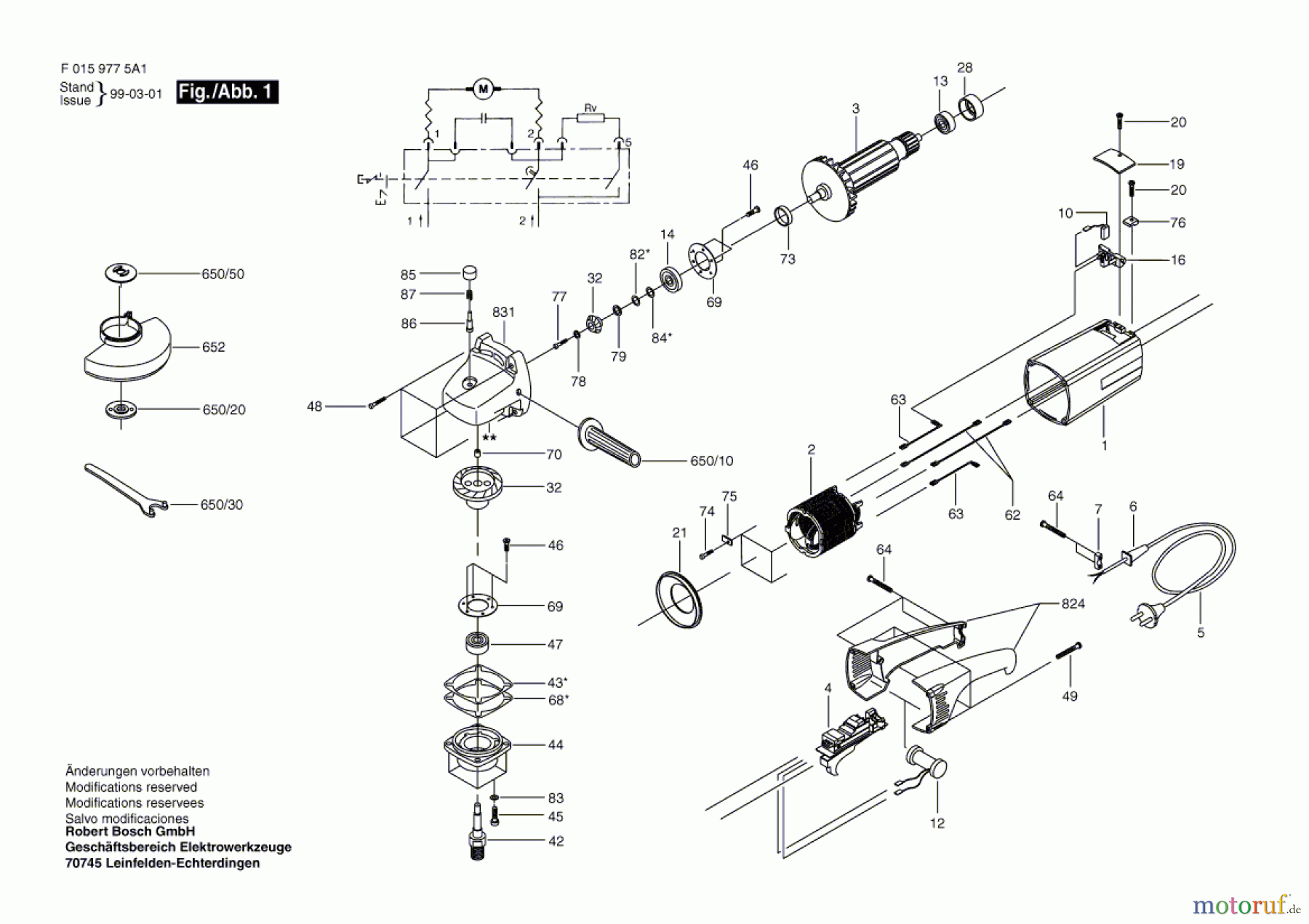  Bosch Werkzeug Winkelschleifer 9775 H1 Seite 1
