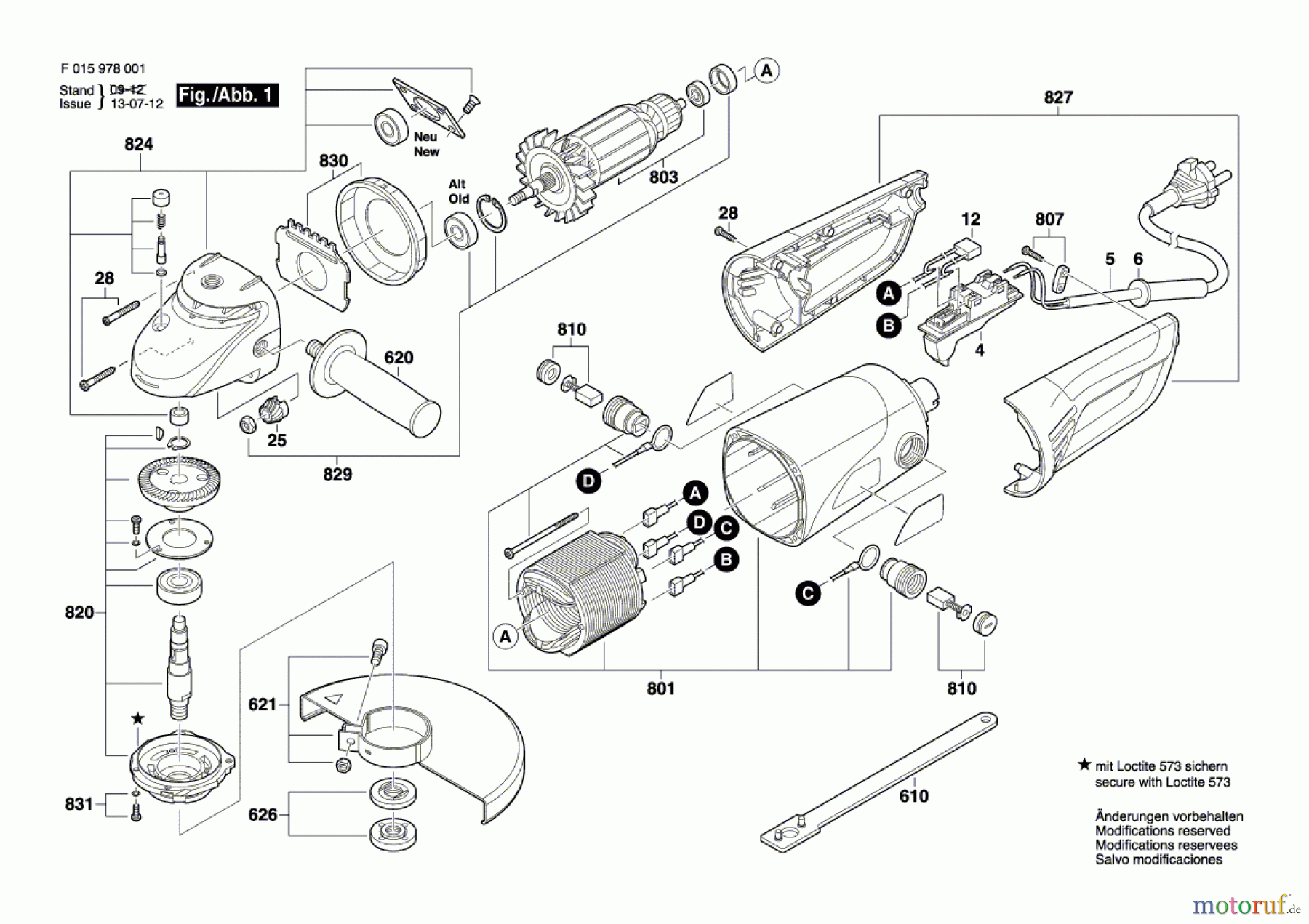  Bosch Werkzeug Winkelschleifer 9781 Seite 1