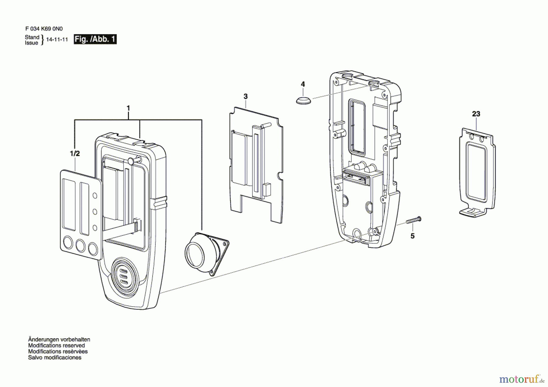  Bosch Werkzeug Laserempfänger RD5 Seite 1
