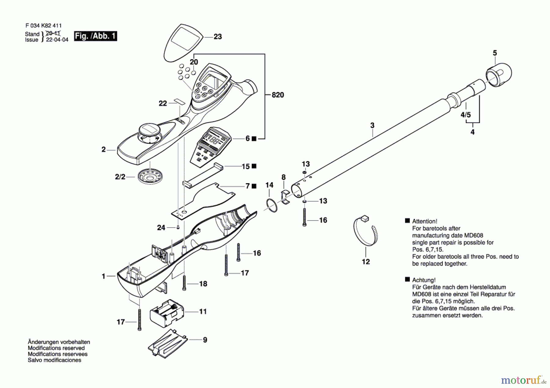 Bosch Werkzeug Metallortungsgerät 19-200 Seite 1
