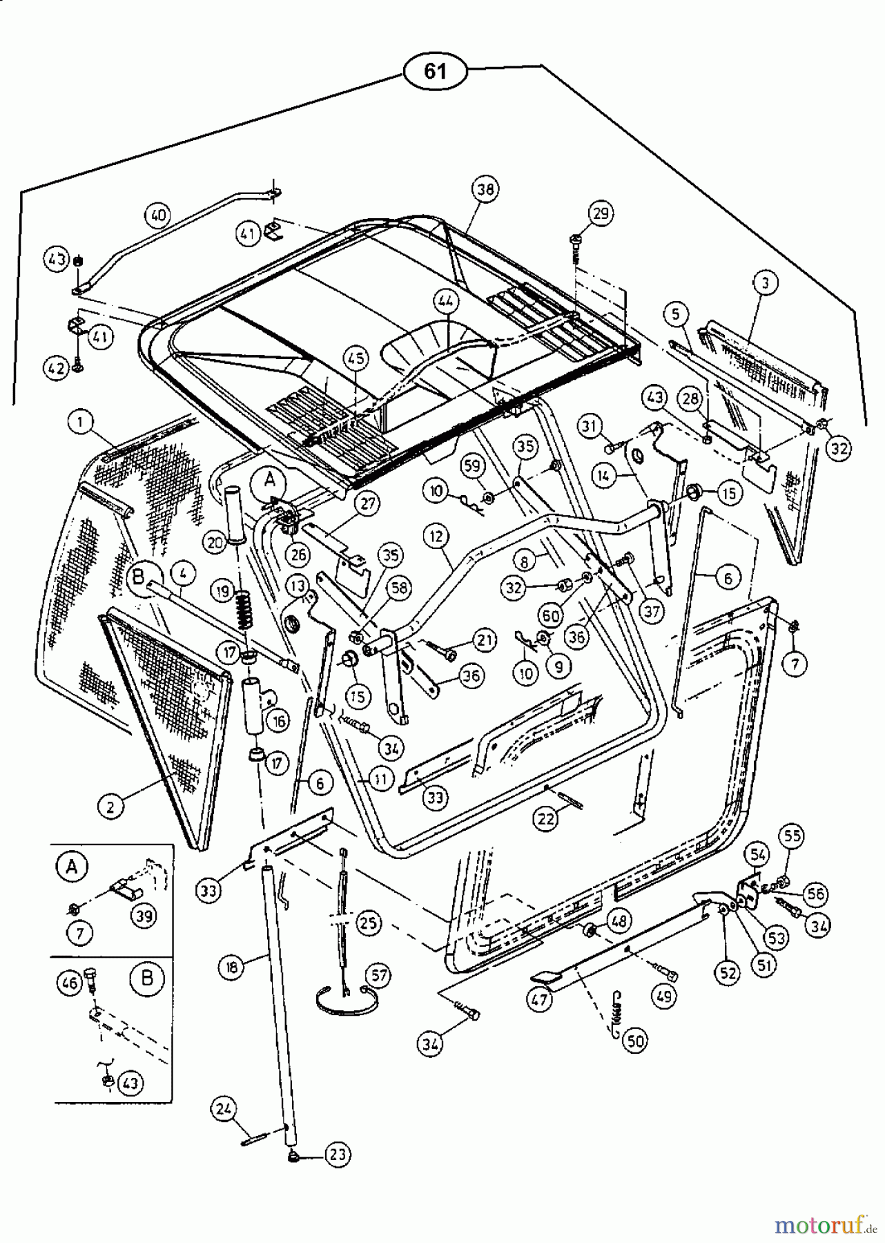  MTD Rasentraktoren IB 130 13AA765N606  (1998) Grasfangkorb