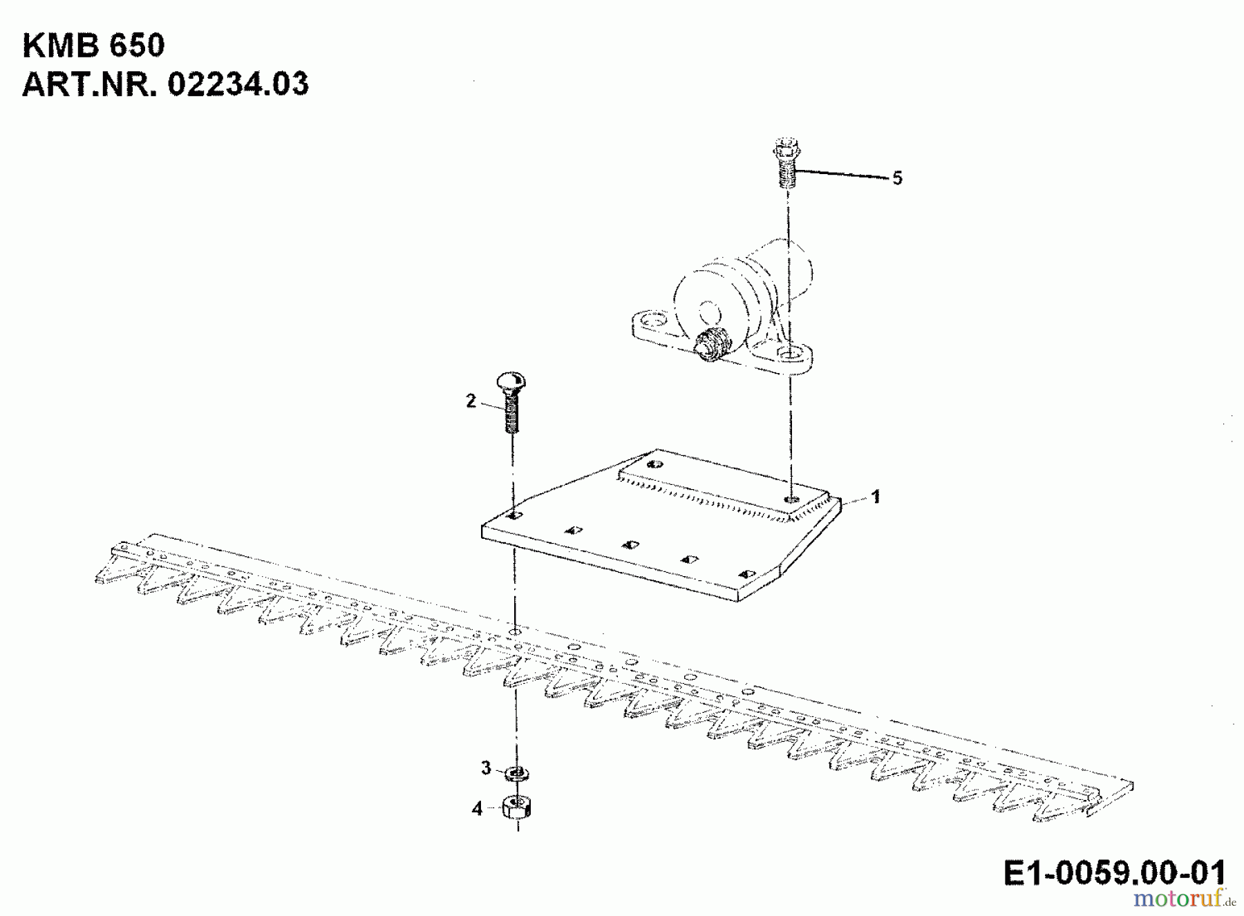  MTD Zubehör Zubehör Einachser Kommunalmähbalken KMB 650 117 cm für 550-750 02234.03  (1989) Adapter