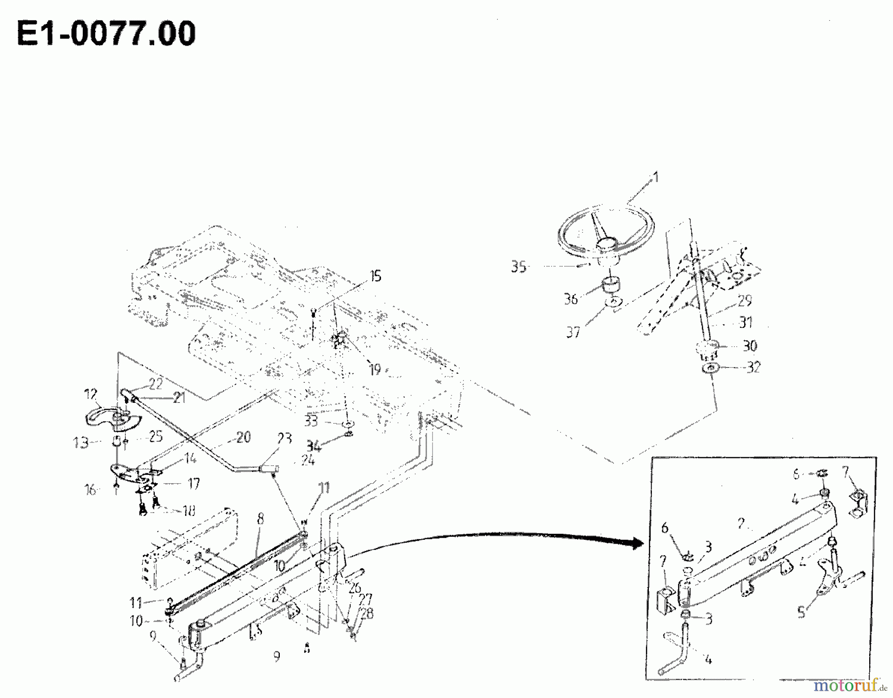  Gutbrod Rasentraktoren 1114 AWS 00097.01  (1992) Vorderachse