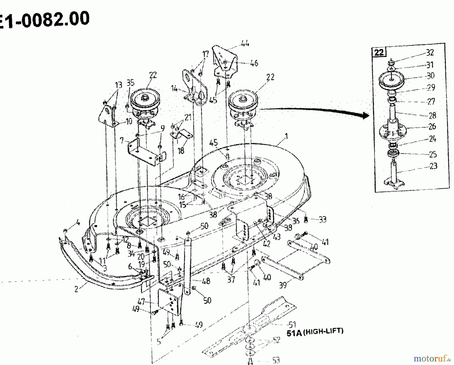  Gutbrod Rasentraktoren 1114 AWS 00097.01  (1992) Mähwerk 110cm