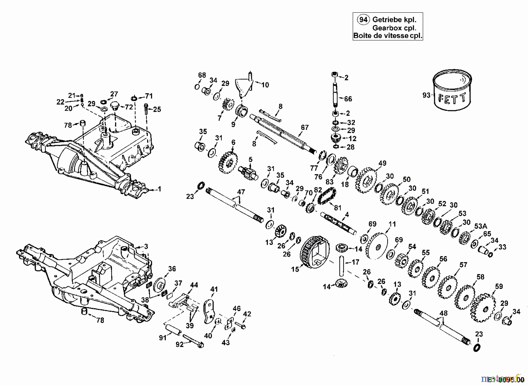  Gutbrod Rasentraktoren 1114 AWS 00097.01  (1992) Getriebe