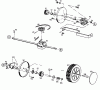 MTD GES 45 C 12A-T33Y678 (1998) Listas de piezas de repuesto y dibujos Gearbox, Wheels