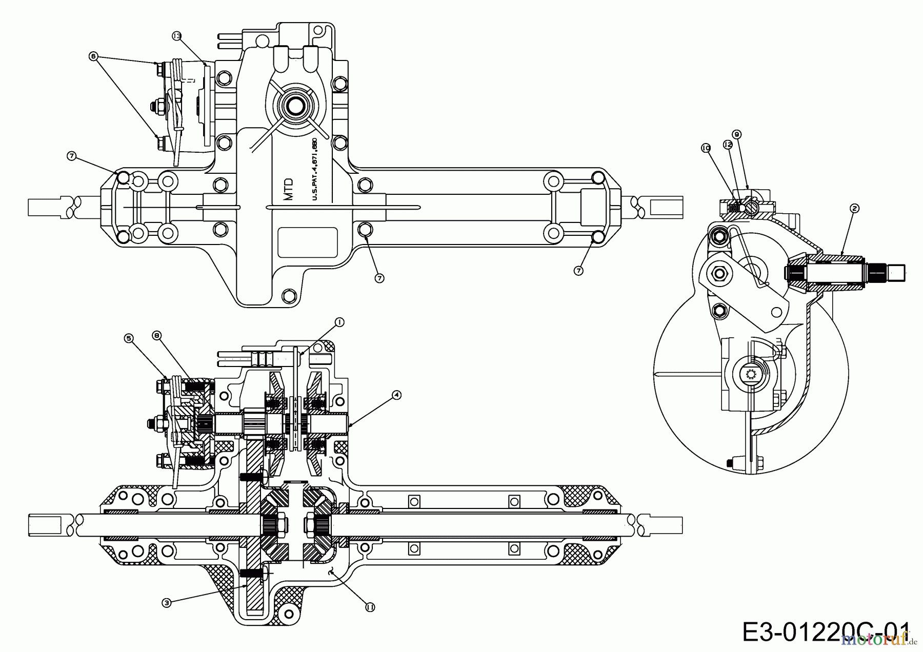 Gutbrod Rasentraktoren SC Edition 13B-334-690  (2011) Getriebe