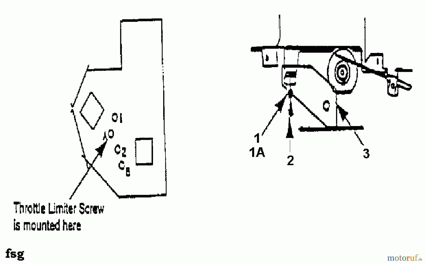  Motec Rasentraktoren GT 12 LR 132-451E632  (1992) Gasbegrenzer