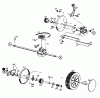 MTD GES 45 12B-T02Z678 (2000) Listas de piezas de repuesto y dibujos Gearbox, Wheels