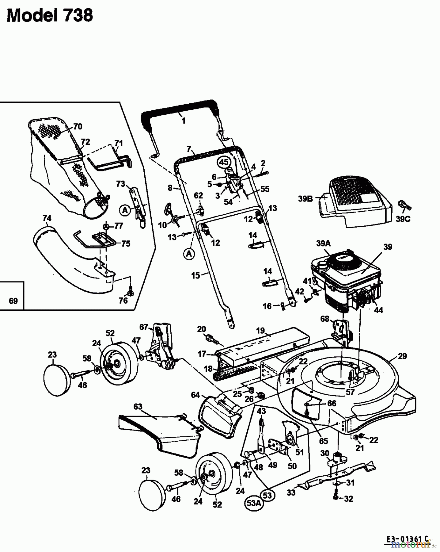  Gutbrod Motormäher MB 52 11A-738C690  (2000) Grundgerät