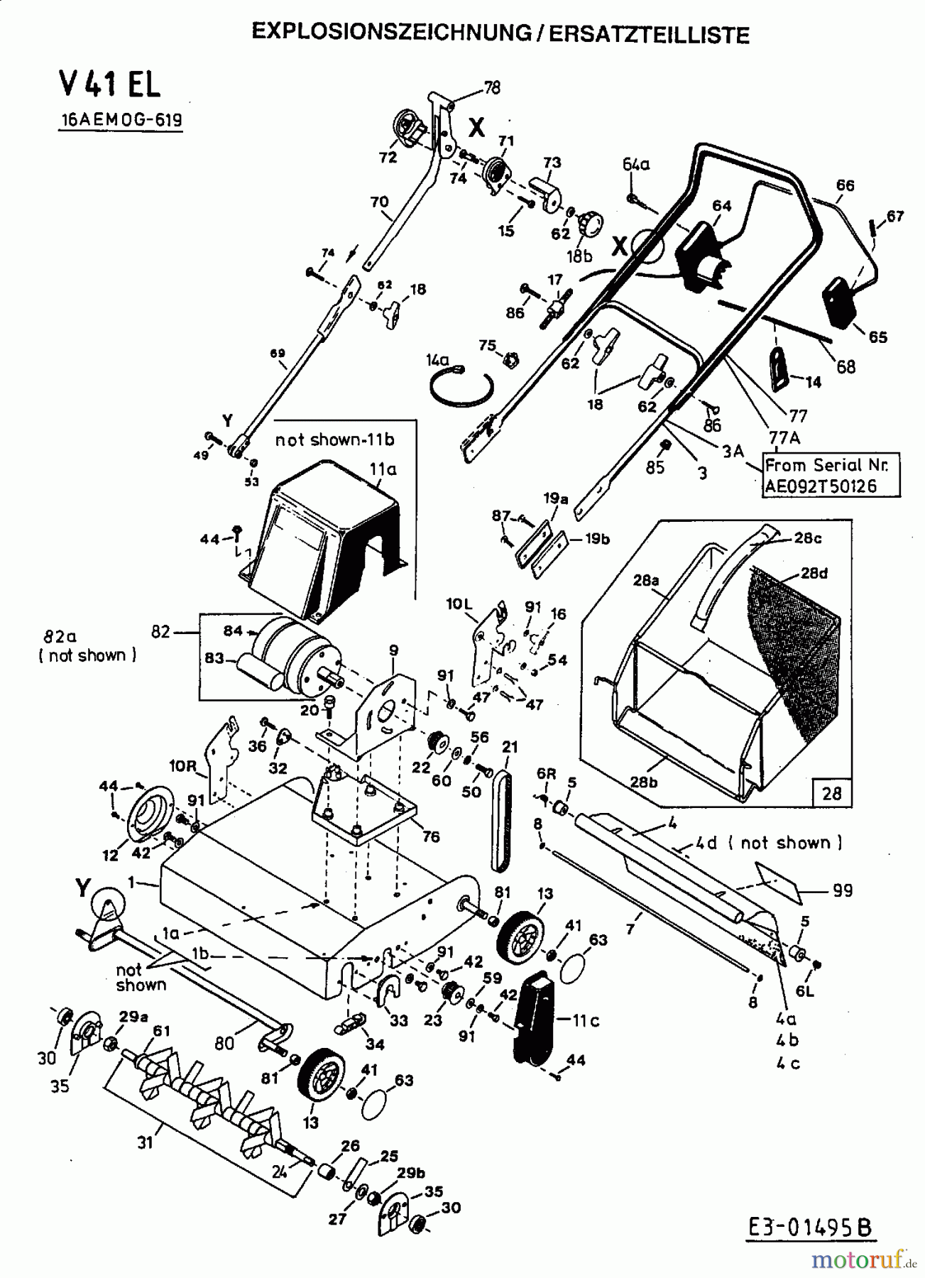  Fleurelle Elektrovertikutierer V 41 EL 16AEM0G-619  (2001) Grundgerät