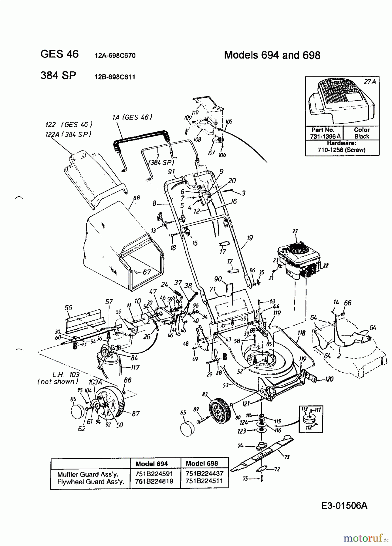  MTD Motormäher mit Antrieb GES 46 12A-698C670  (2000) Grundgerät