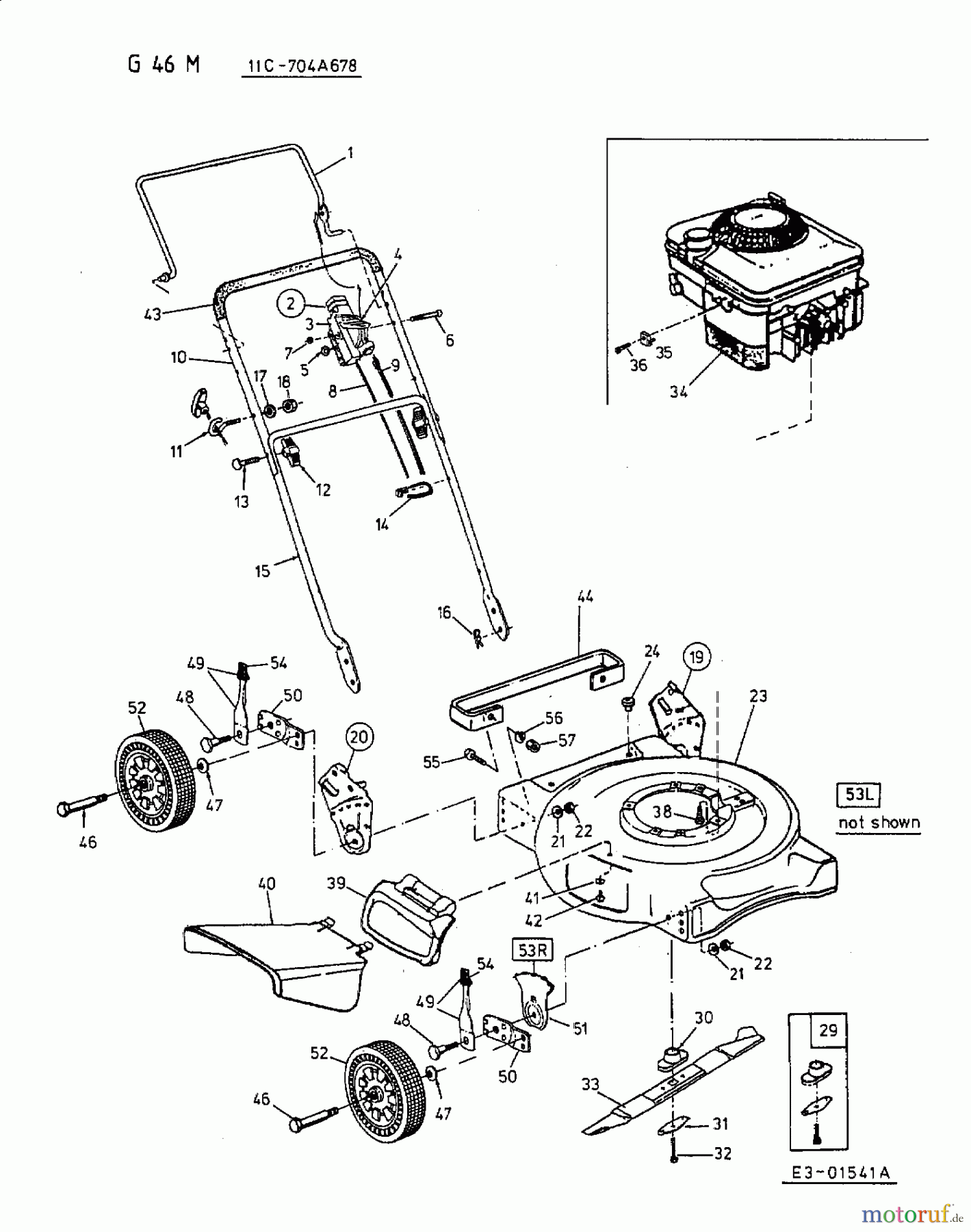  MTD Motormäher G 46 M 11C-704A678  (2001) Grundgerät