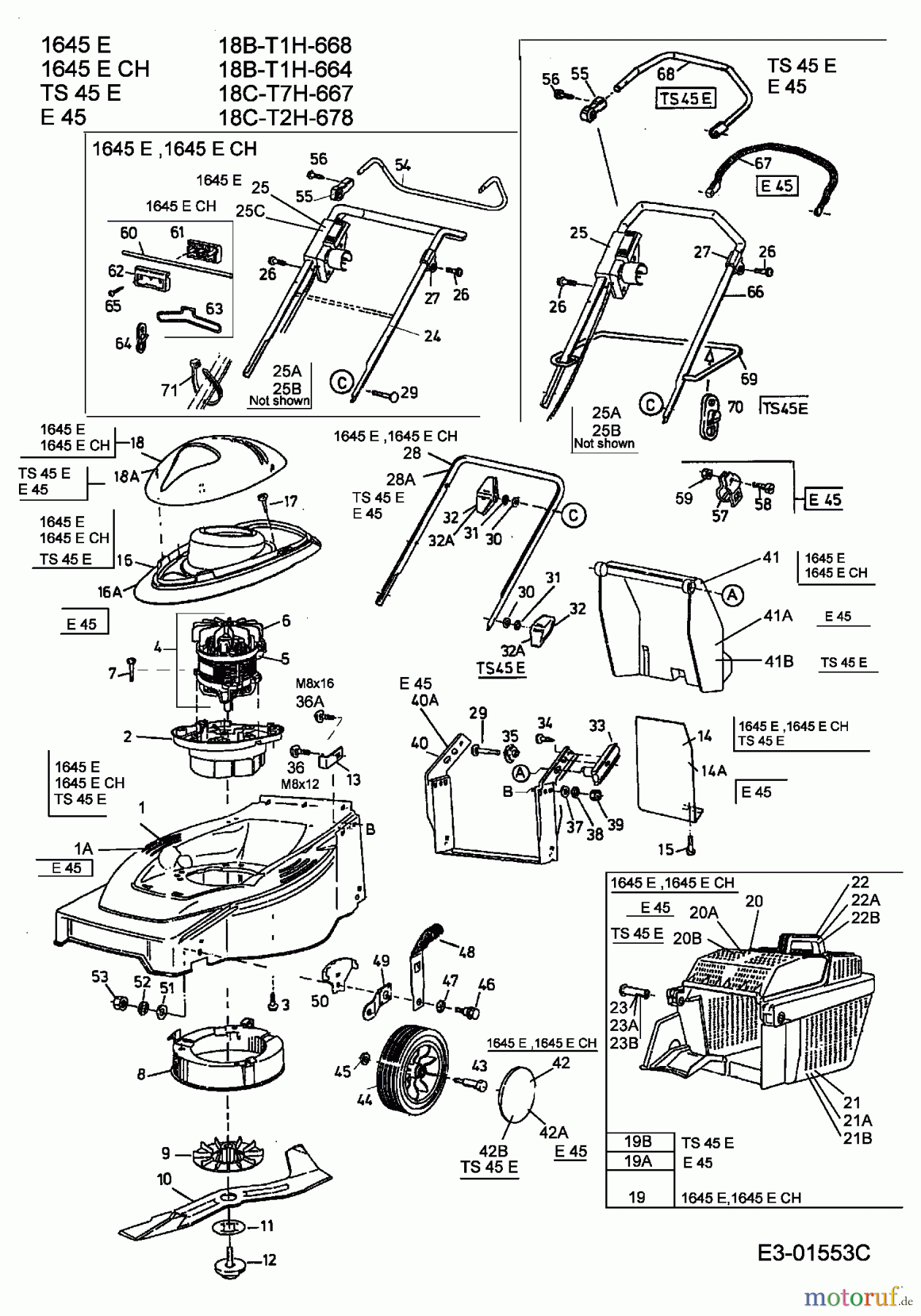  MTD Electric mower E 45 18C-T2H-678  (2003) Basic machine