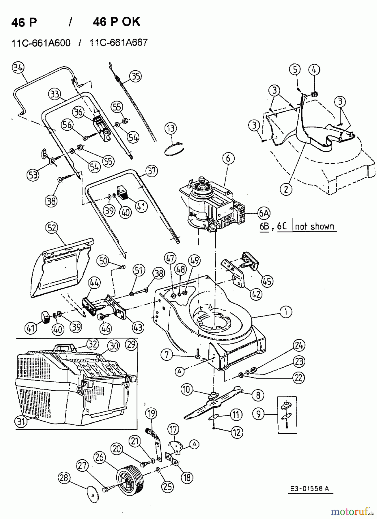  Ok Motormäher 46 P 11C-661A667  (2001) Grundgerät