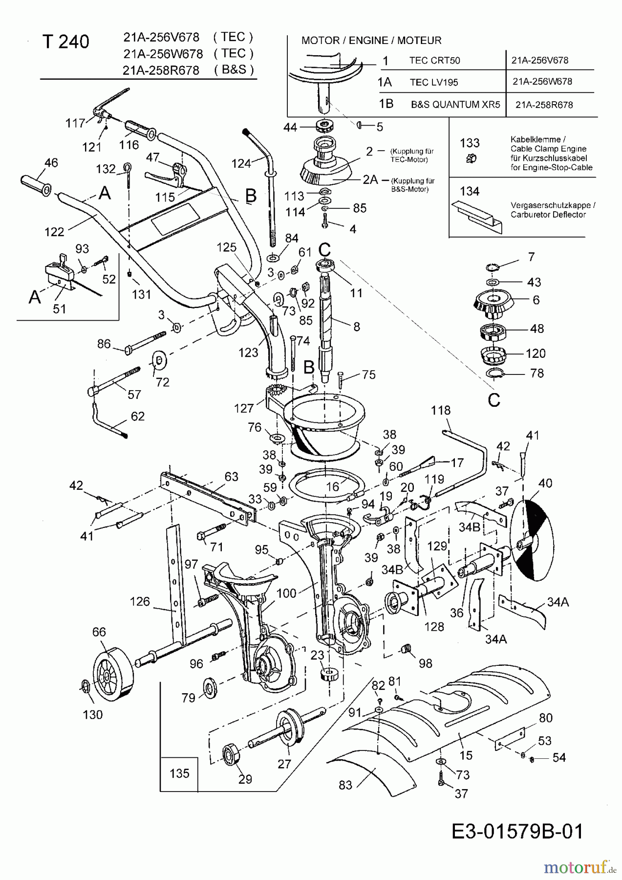  MTD Motorhacken T/240 21A-256V678  (2004) Grundgerät