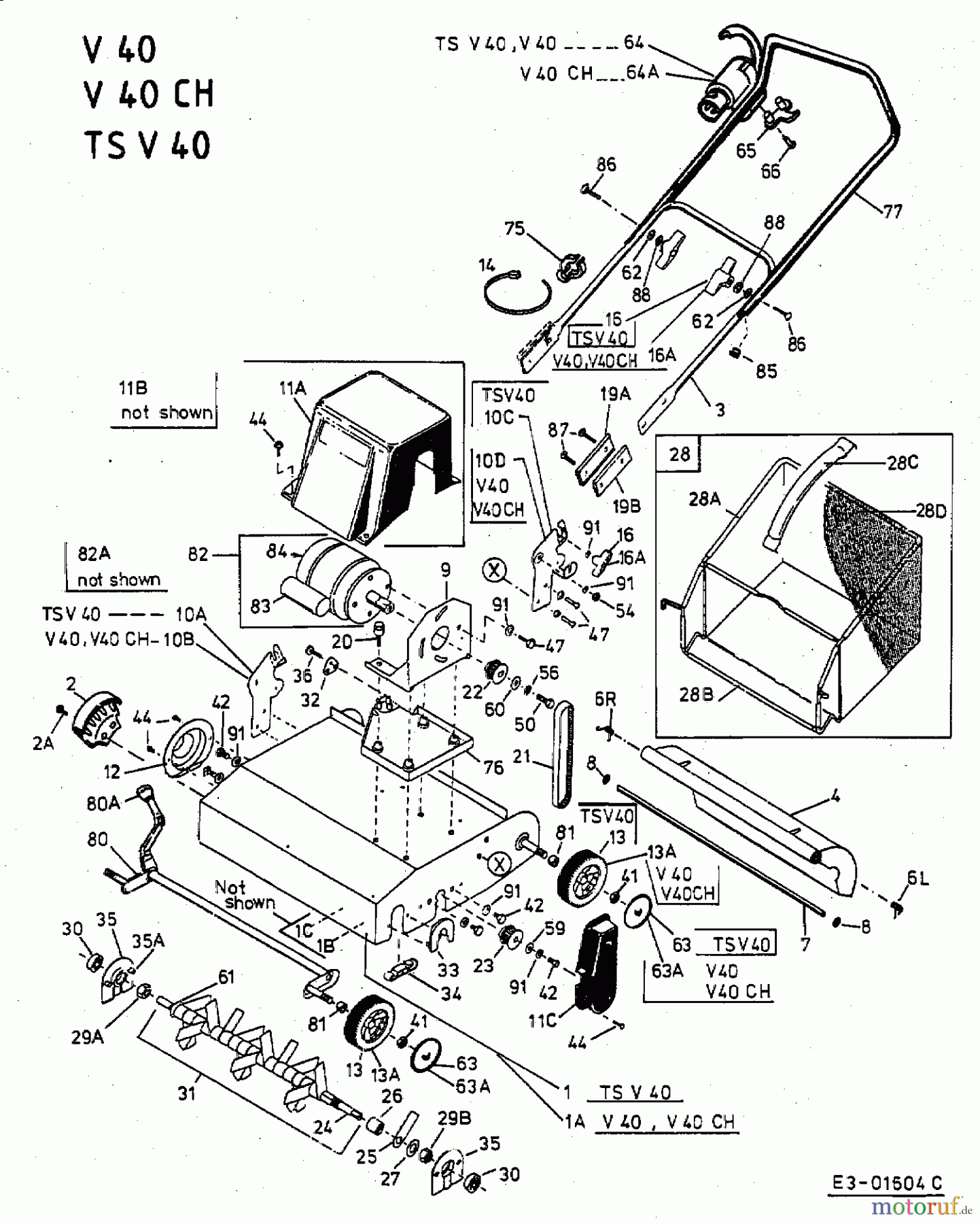 Turbo Silent Elektrovertikutierer TSV 40 E 16BEM0G-667  (2003) Grundgerät
