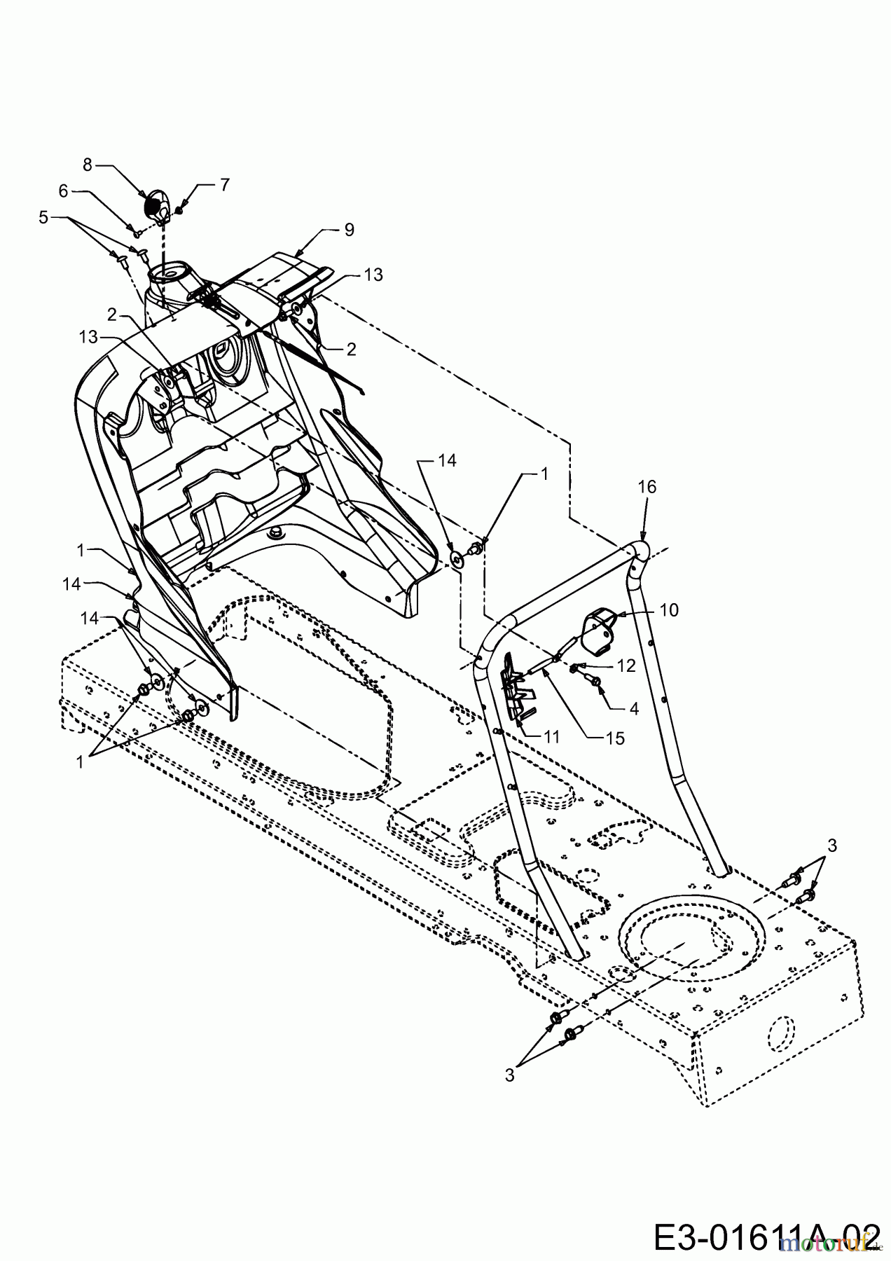  MTD Rasentraktoren SN 210 A 13BT508N678  (2003) Armaturenbrett