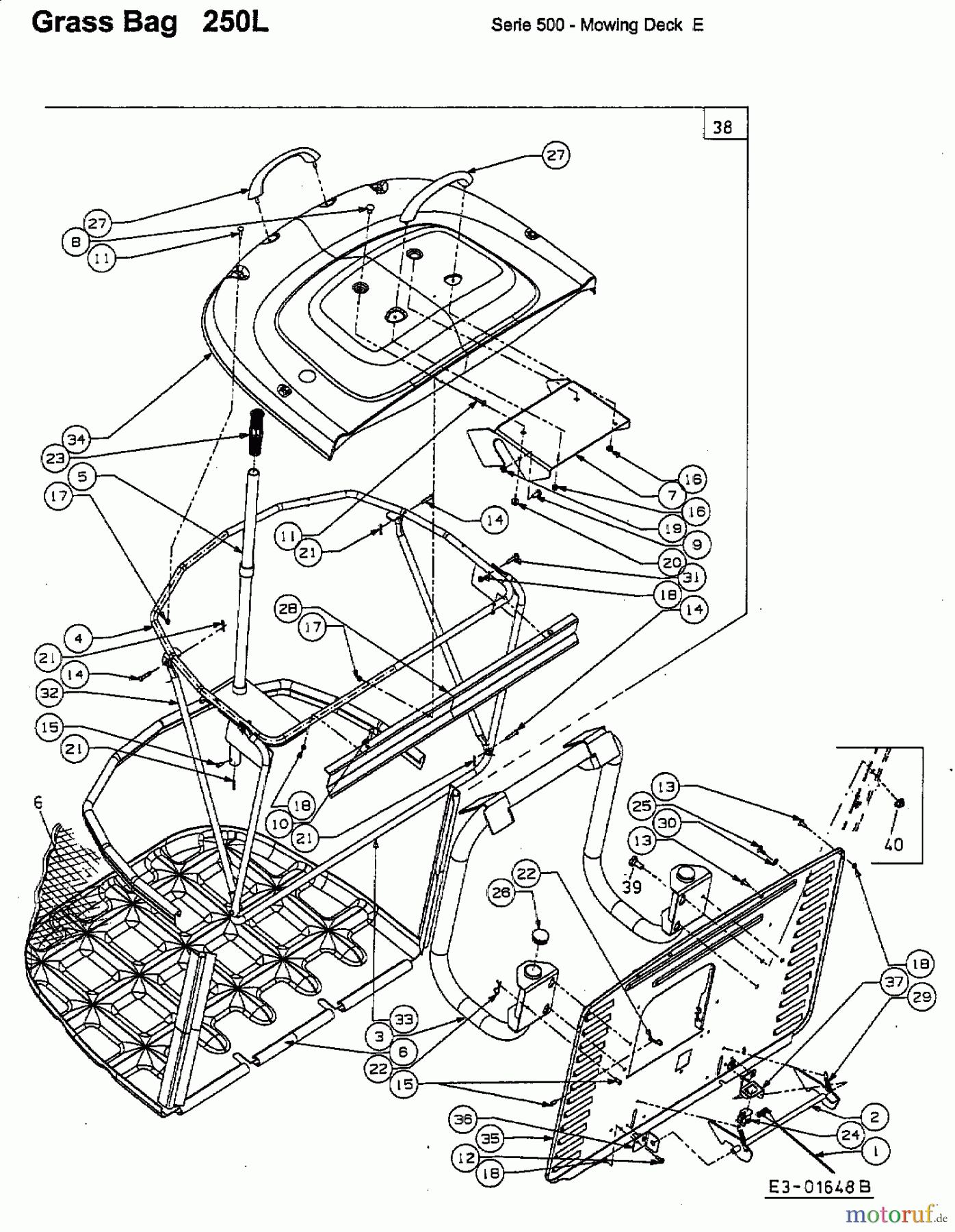  Gutbrod Rasentraktoren GLX 92 RAL 13AE506E690  (2002) Grasfangkorb