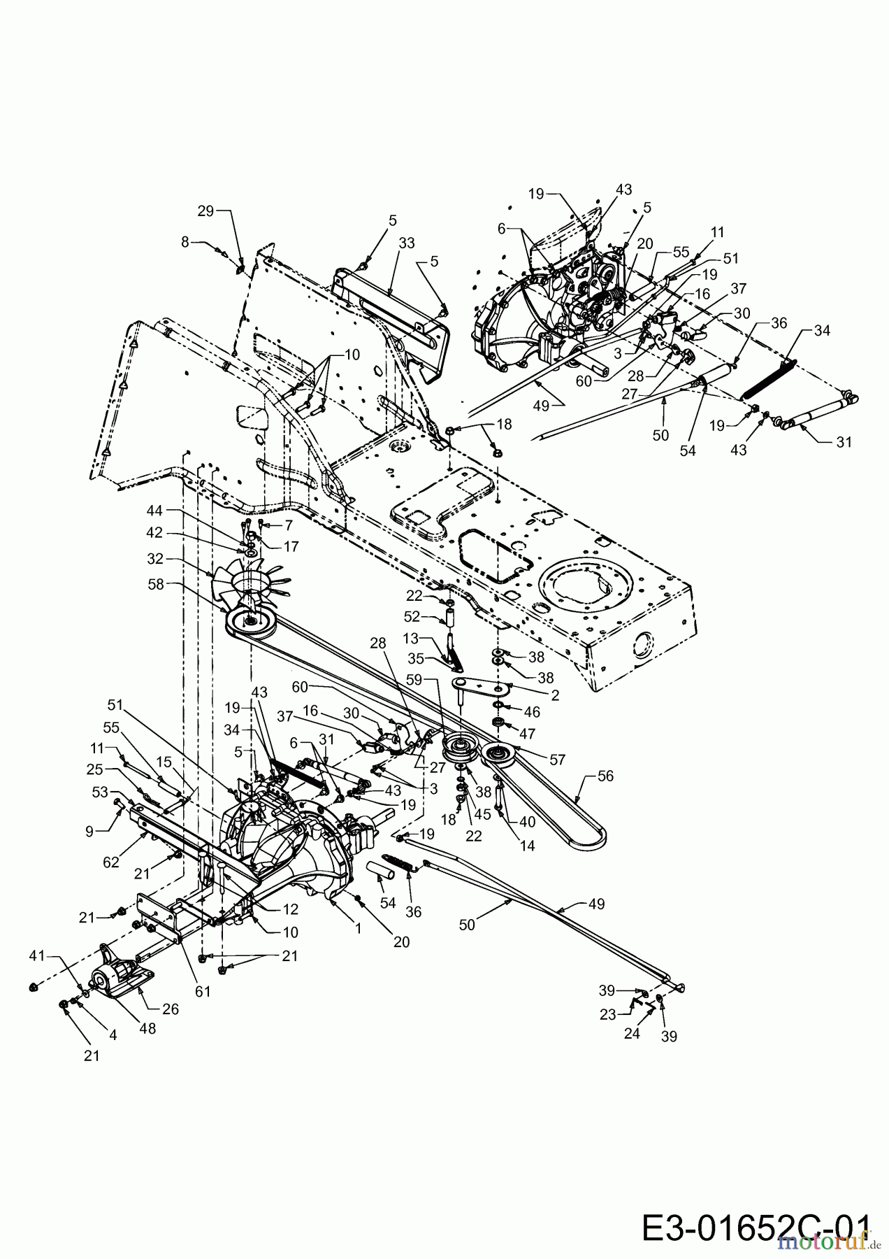  MTD Rasentraktoren SN 180 H 13BQ518N678  (2003) Fahrantrieb