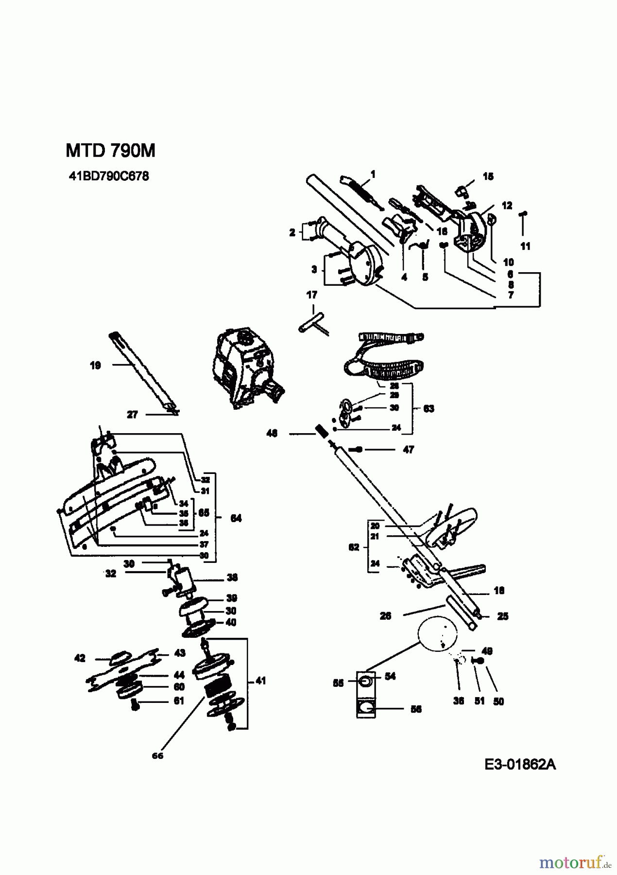  MTD Motorsensen 790 M 41BD790C678  (2004) Grundgerät