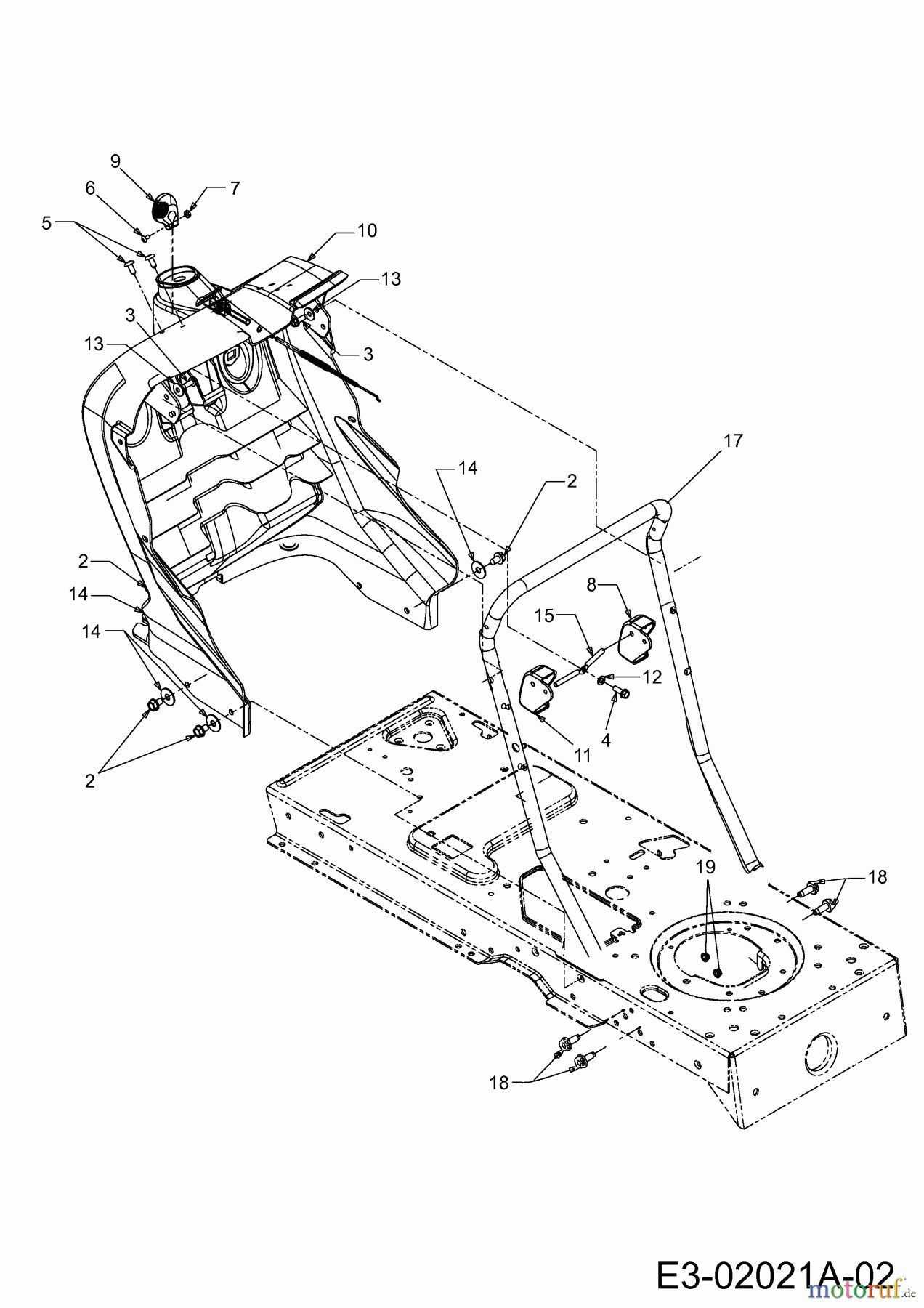  MTD Rasentraktoren SN 135 A 13AA508N678  (2002) Armaturenbrett
