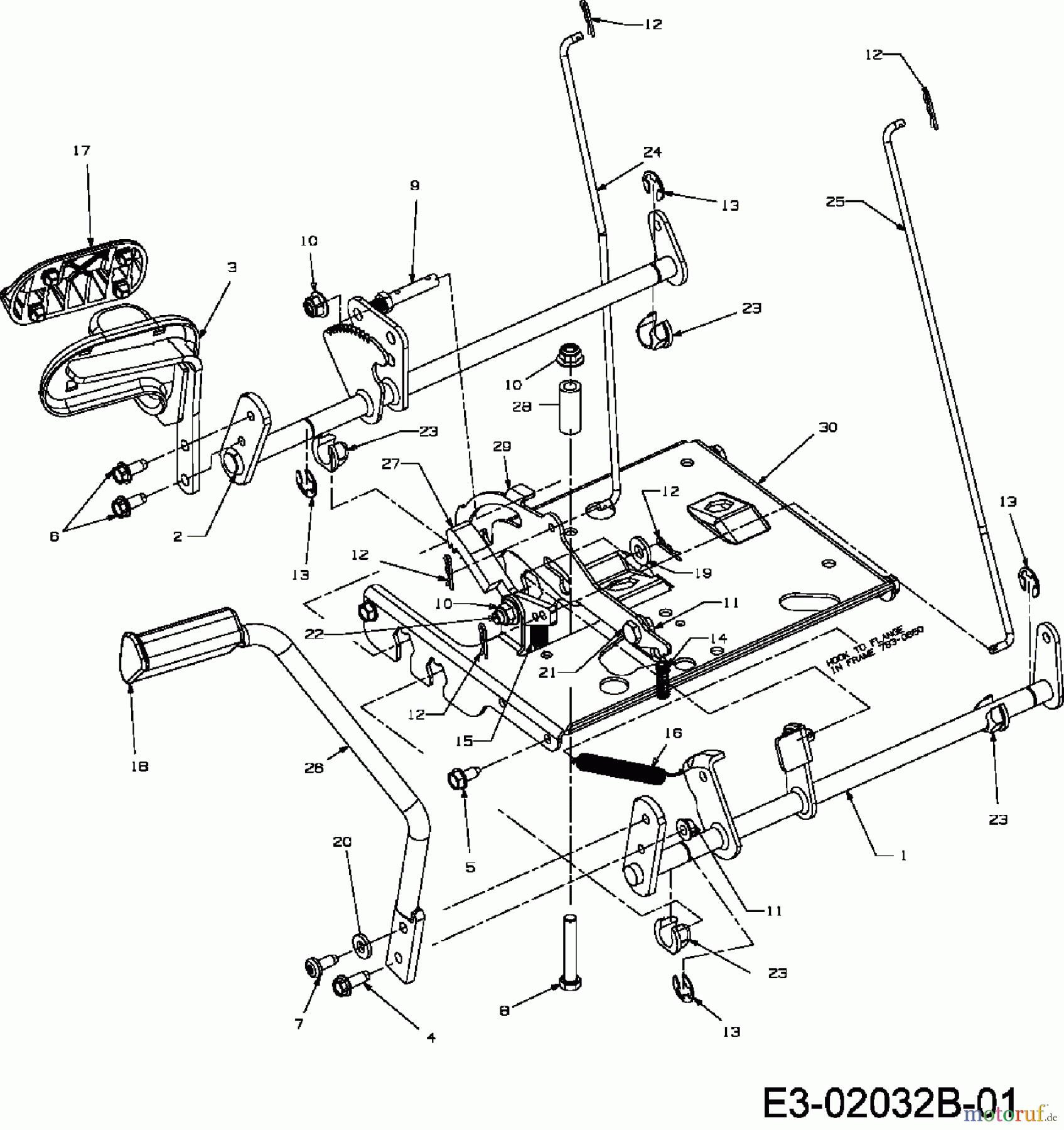  Raiffeisen Rasentraktoren RMH 520-105 H 13BT517N628  (2006) Pedale