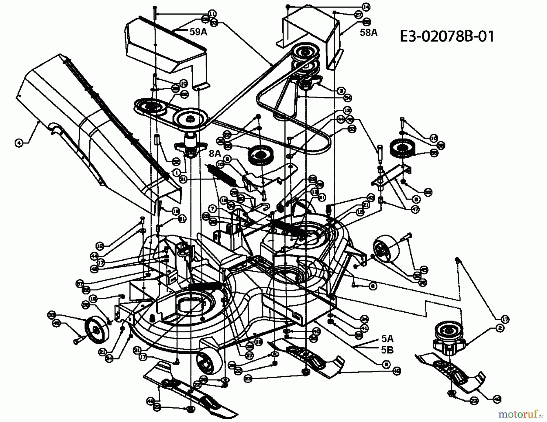  Gutbrod Rasentraktoren GLX 122 RA 13AX506J690  (2005) Mähwerk J (48
