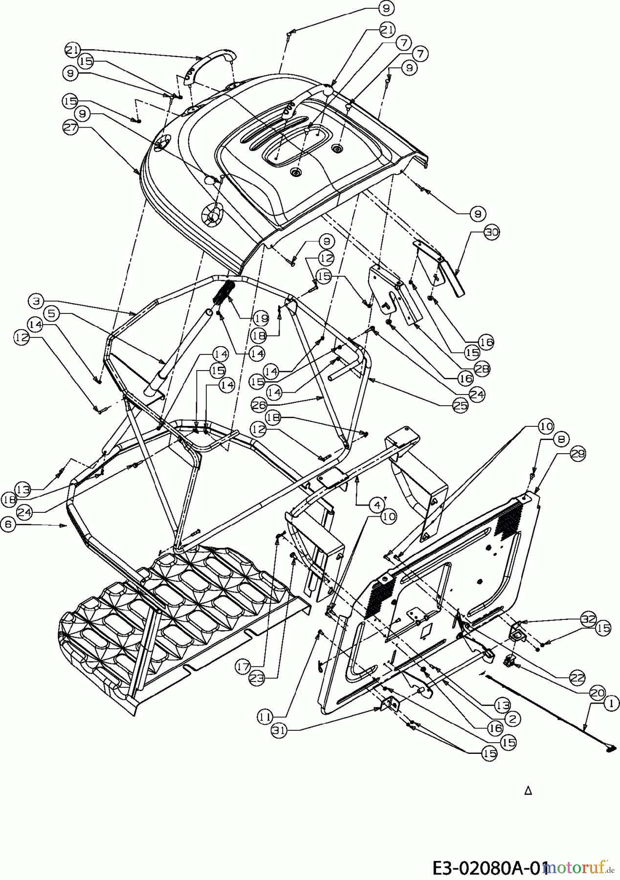  MTD ältere Modelle Rasentraktoren JN 200 AT 13A7488N678  (2004) Grasfangkorb