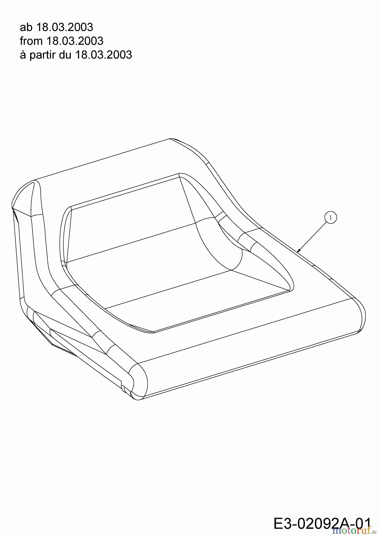 MTD Rasentraktoren B 155 13AA688G678 (2003) Sitz