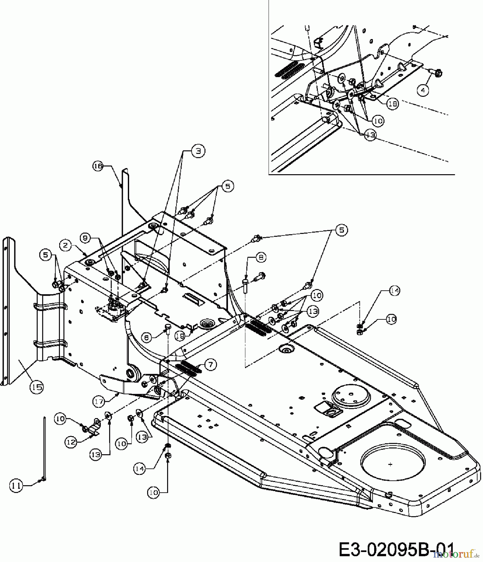  Bolens Rasentraktoren T 125/36 RD 13DH471E684  (2007) Rahmen