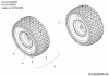 Yard-Man X 604 G 13AX604G643 (2002) Ersatzteile Räder vorne 15x6 bis 14.10.2003