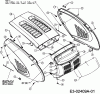 Lawnflite 909 13AP509J611 (2007) Listas de piezas de repuesto y dibujos Engine hood 9-Style