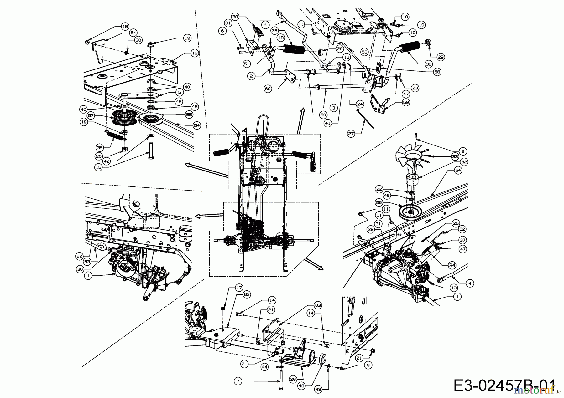 Cub Cadet Rasentraktoren CC 714 HE 13H271DE603  (2015) Fahrantrieb