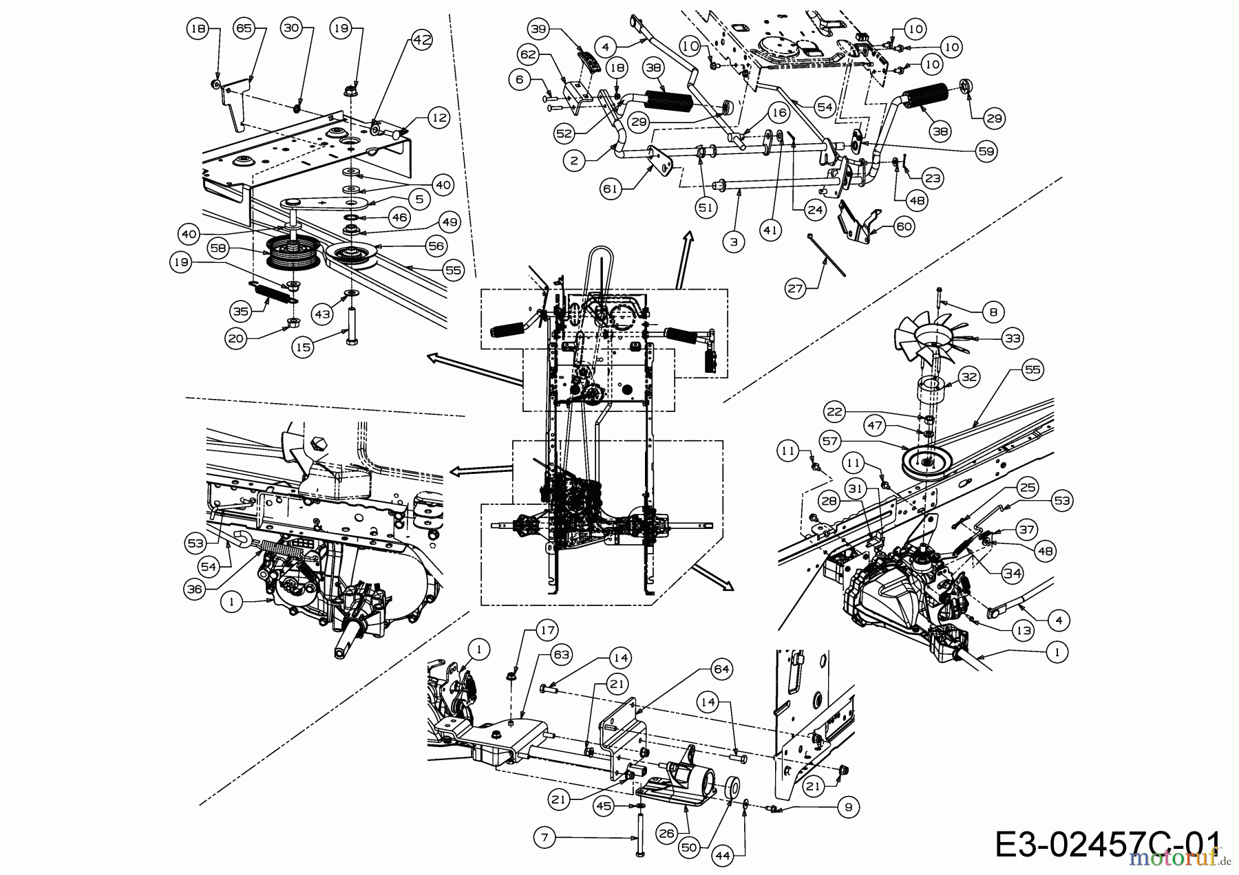  MTD Tracteurs de pelouse LE 180/92 H 13IT71KE676  (2017) Entraînement de roulement