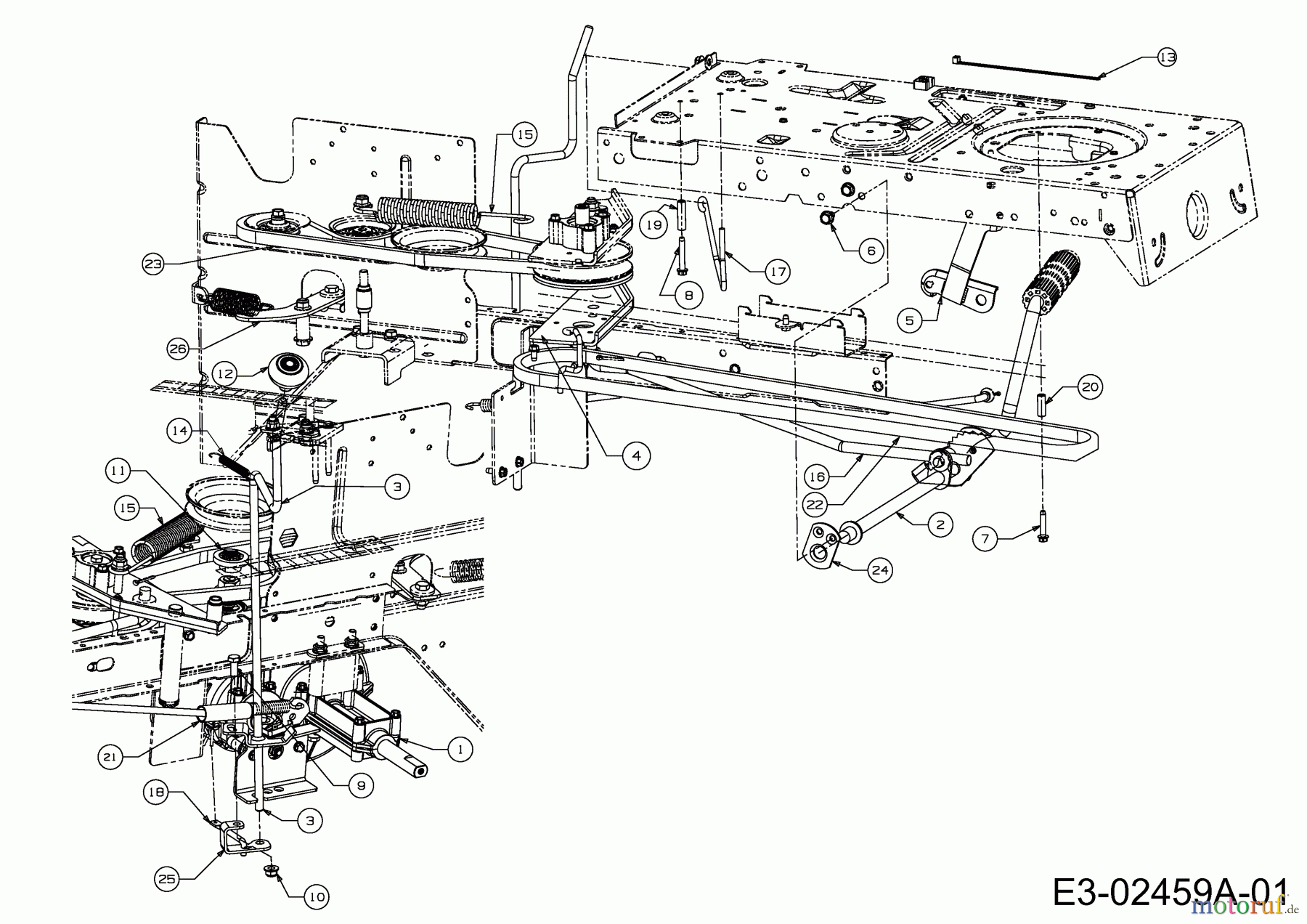  Cub Cadet Rasentraktoren CC 714 TN 13B277DN603  (2014) Fahrantrieb, Pedale