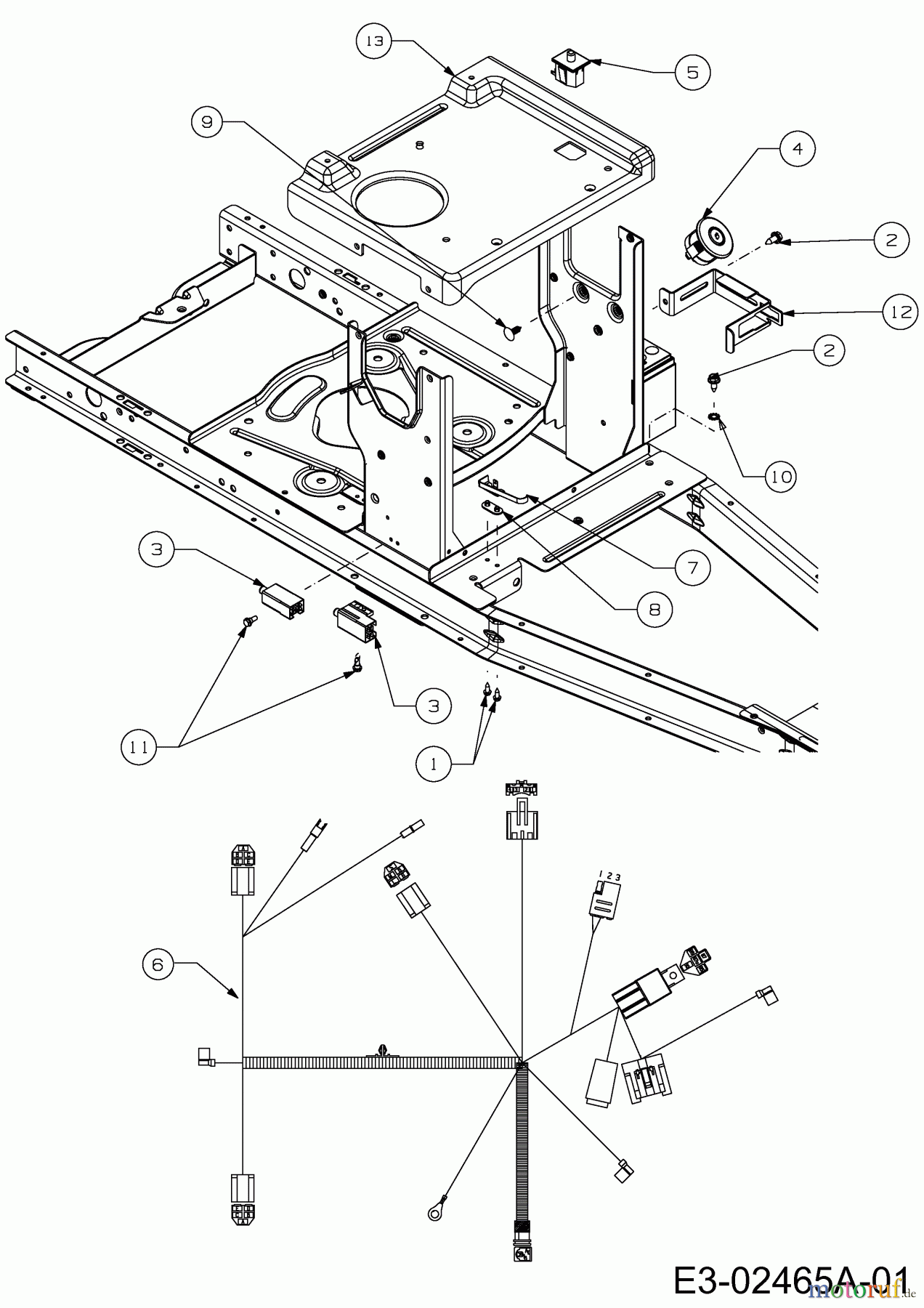  MTD Rasentraktoren Minirider 60 SDE 13A326JC600  (2014) Elektroteile