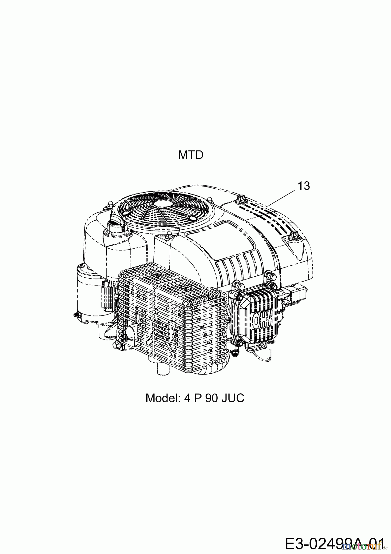  MTD Rasentraktoren 420/38 13B2765F306  (2014) Motor MTD