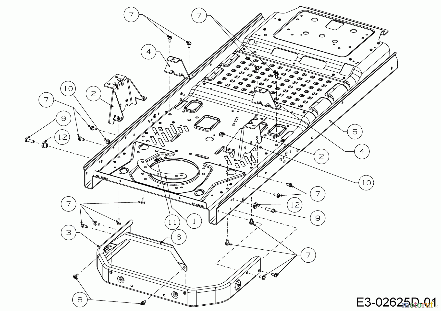  Massey Ferguson Zero Turn MF 50-22 ZT 17ARCACQ695  (2018) Rahmen, Stoßstange hinten