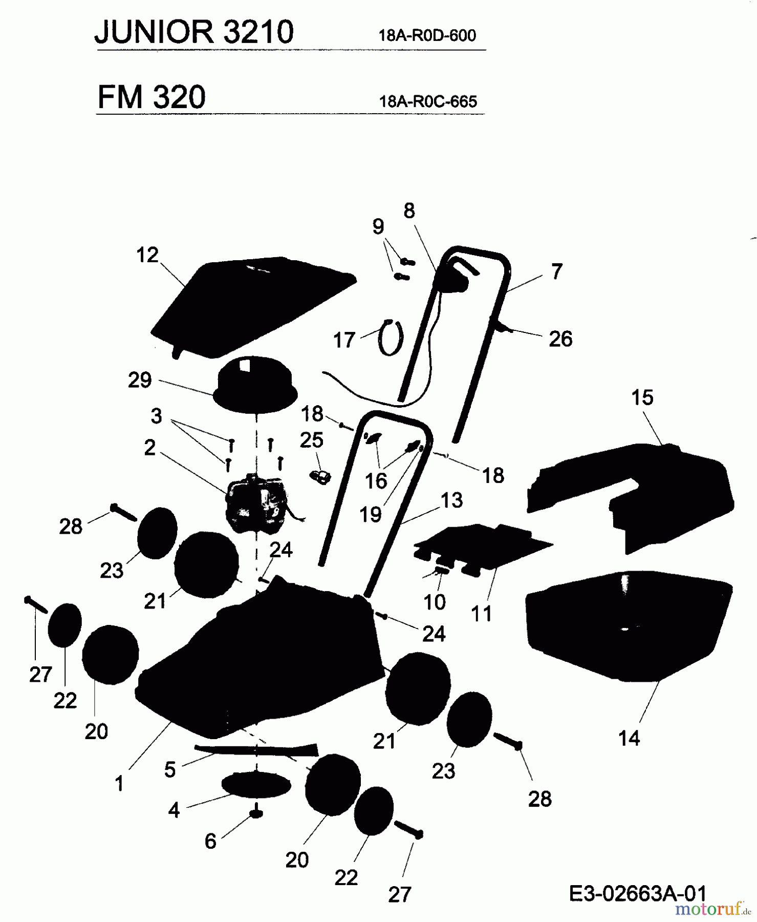  MTD Elektromäher FM 320 18A-R0C-665  (2006) Grundgerät
