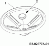 MTD Pinto E-Start 13B5065-478 (2007) Listas de piezas de repuesto y dibujos Steering wheel