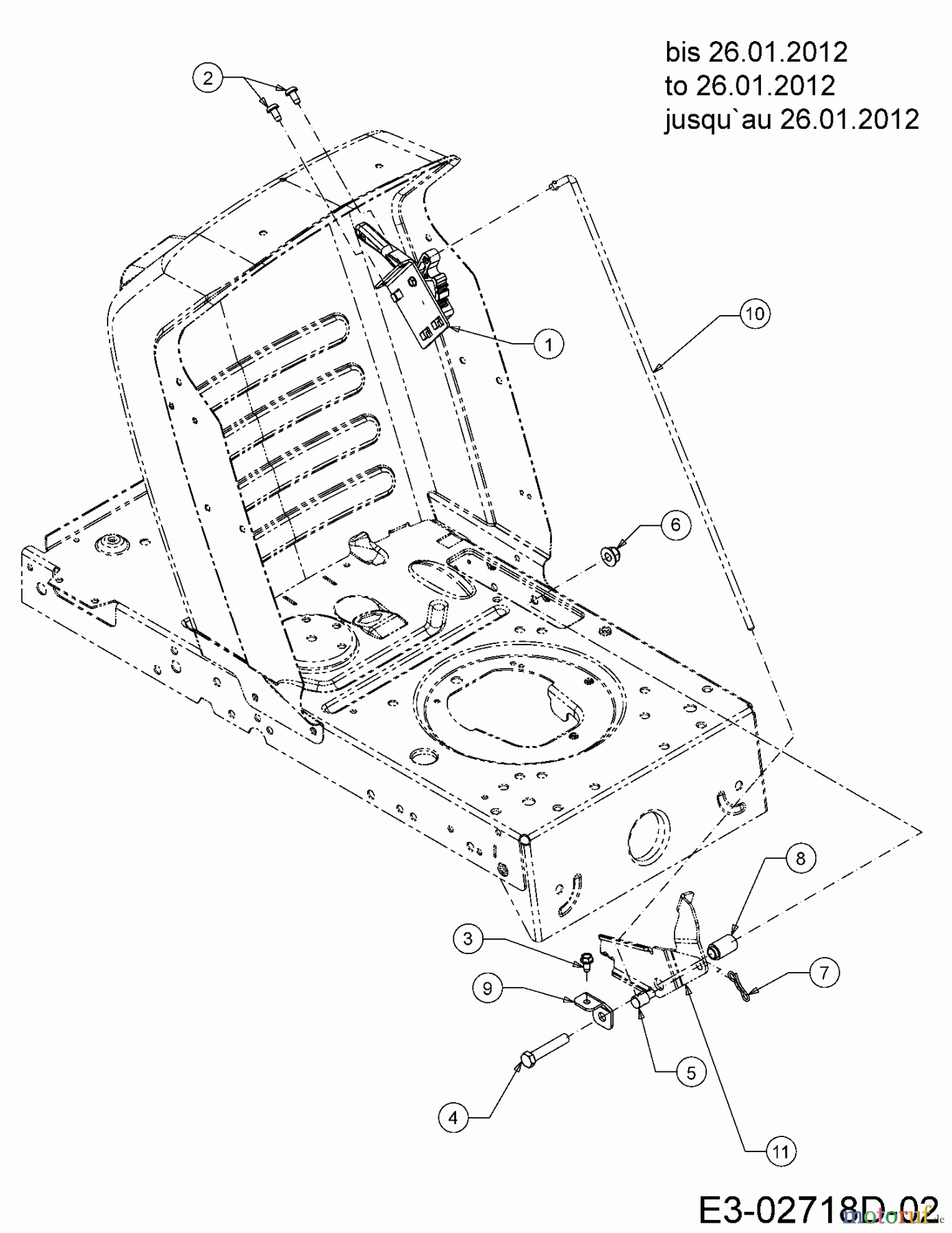  MTD Rasentraktoren LE 130 13RH763E600  (2012) Geschwindigkeitsregelung bis 26.01.2012
