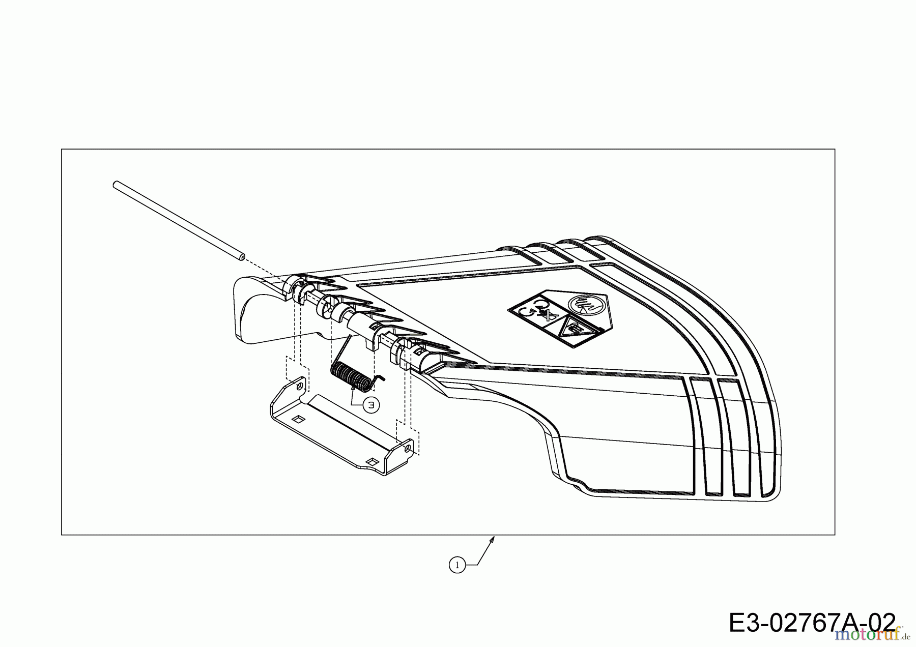  Masport Rasentraktoren HVT 4200 13AT93GS319  (2014) Deflektor