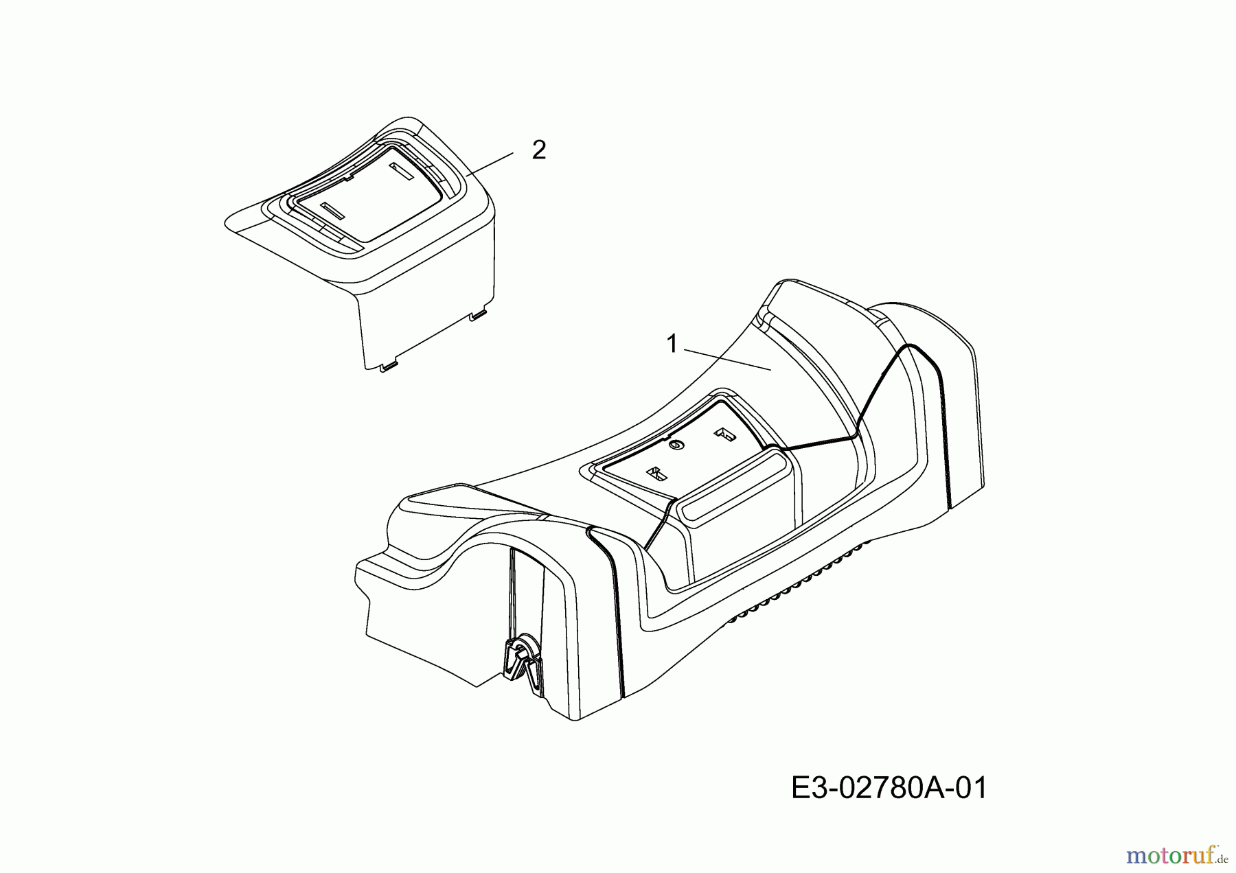  Verts Loisirs Motormäher mit Antrieb VL 53 DPKHW 12AKPN7D617  (2014) Abdeckung Vorderachse